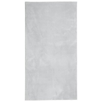 Vloerkleed HUARTE laagpolig zacht wasbaar 80x150 cm grijs 2