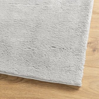 Vloerkleed HUARTE laagpolig zacht wasbaar 80x150 cm grijs 4