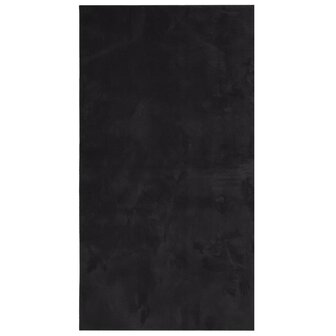 Vloerkleed HUARTE laagpolig zacht wasbaar 60x110 cm zwart 2