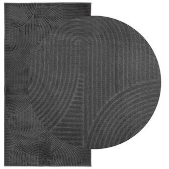 Vloerkleed IZA laagpolig Scandinavisch 80x150 cm antraciet 3