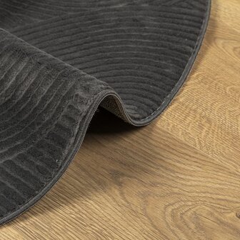Vloerkleed IZA laagpolig Scandinavisch &Oslash; 80 cm antraciet 6