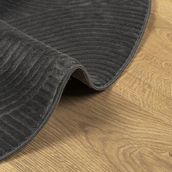Vloerkleed IZA laagpolig Scandinavisch &Oslash; 120 cm antraciet 6