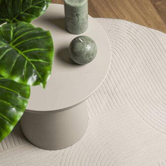 Vloerkleed IZA laagpolig Scandinavisch &Oslash; 120 cm cr&egrave;mekleurig 7