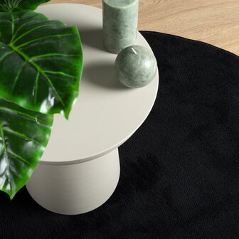 Vloerkleed OVIEDO laagpolig &Oslash; 120 cm zwart 7