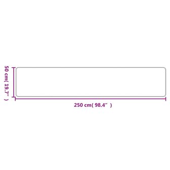 Tapijtloper 50x250 cm sisal-look antracietkleurig 6