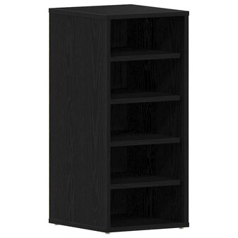 Schoenenkast met plank Zwart eiken 32 x 35 x 70 cm Bewerkt hout 2