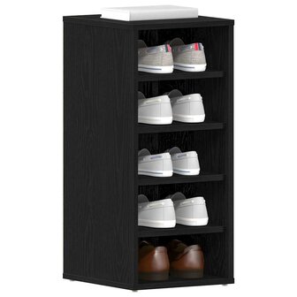 Schoenenkast met plank Zwart eiken 32 x 35 x 70 cm Bewerkt hout 3