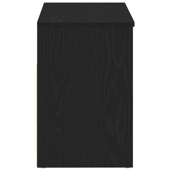 Schoenenbank met plank Zwart eiken 80 x 30 x 45 cm Bewerkt hout 8