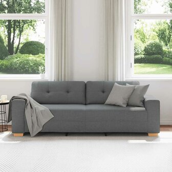 3-zitsbank donkergrijs 180 cm stof 3