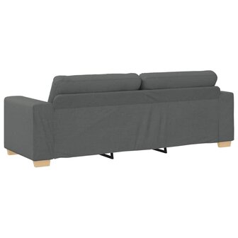 3-zitsbank donkergrijs 180 cm stof 6