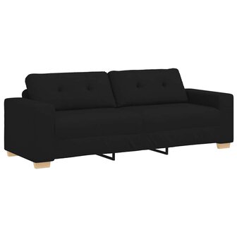 3-zitsbank zwart 180 cm stof 2