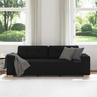 3-zitsbank zwart 180 cm stof 3