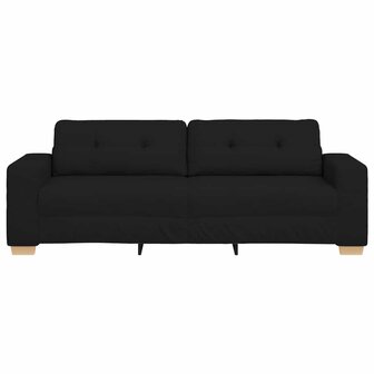 3-zitsbank zwart 180 cm stof 4
