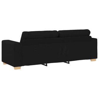 3-zitsbank zwart 180 cm stof 6