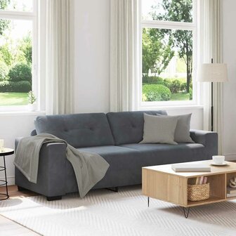 3-zitsbank donkergrijs 180 cm fluweel 1