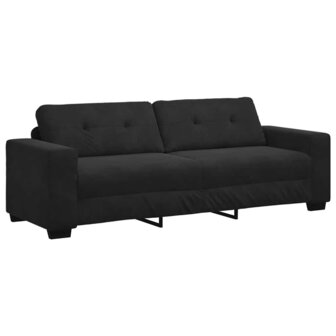 3-zitsbank zwart 180 cm fluweel 2
