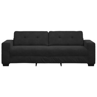 3-zitsbank zwart 180 cm fluweel 4