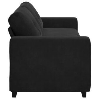 3-zitsbank zwart 180 cm fluweel 5