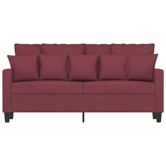 Tweezitsbank 140 cm stof wijnrood 3