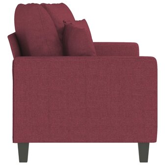 Tweezitsbank 140 cm stof wijnrood 4