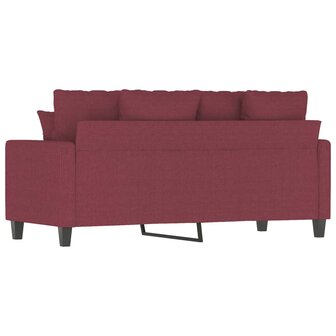 Tweezitsbank 140 cm stof wijnrood 5