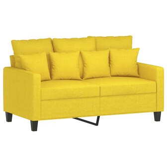 2-delige Loungeset met kussens stof lichtgeel 3
