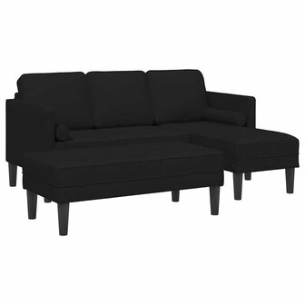 Bankstel 2 pcs Zwart 173 x 131 x 67 cm Stof 2