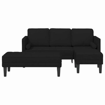Bankstel 2 pcs Zwart 173 x 131 x 67 cm Stof 4