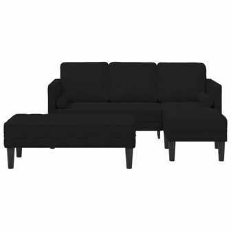 Bankstel 2 pcs Zwart 173 x 131 x 67 cm Fluweel 4
