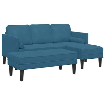 Bankstel 2 pcs Blauw 173 x 131 x 67 cm Fluweel 2
