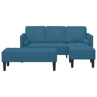 Bankstel 2 pcs Blauw 173 x 131 x 67 cm Fluweel 4