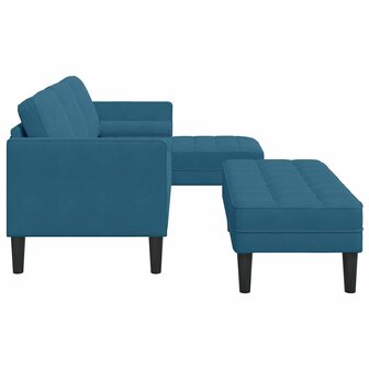 Bankstel 2 pcs Blauw 173 x 131 x 67 cm Fluweel 7