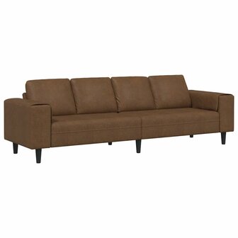 Bankstel Bruin Faux suede leer 2