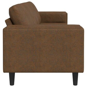 Bankstel Bruin Faux suede leer 5