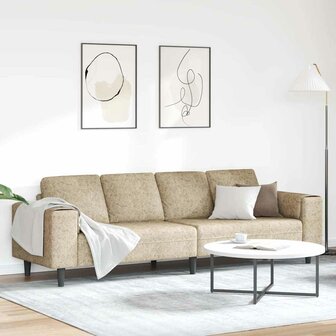 Bankstel Lichtgrijs Faux suede leer 1