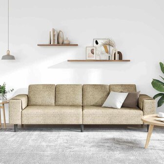 Bankstel Lichtgrijs Faux suede leer 3