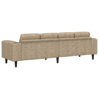 Bankstel Lichtgrijs Faux suede leer 6