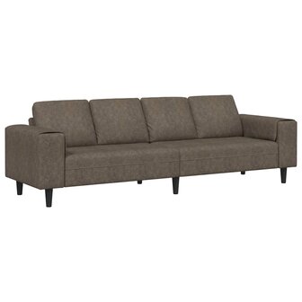 Bankstel Donkergrijs Faux suede leer 2