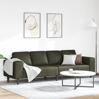 Bankstel Leger groen Faux suede leer 1