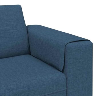 Bankstel 3 pcs Blauw Stof 7