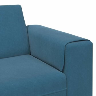 Bankstel 3 pcs Blauw Fluweel 7