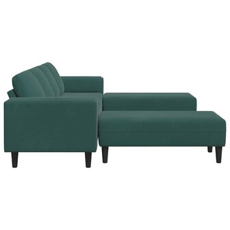 Bankstel 3 pcs Donkergroen Fluweel 5
