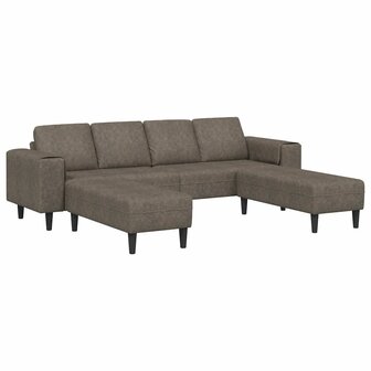 Bankstel 3 pcs Donkergrijs Faux suede leer 2