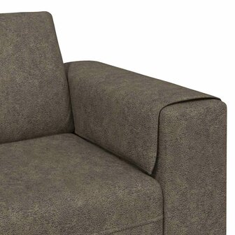 Bankstel 3 pcs Donkergrijs Faux suede leer 7