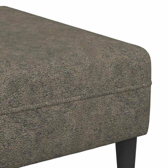 Bankstel 3 pcs Donkergrijs Faux suede leer 8