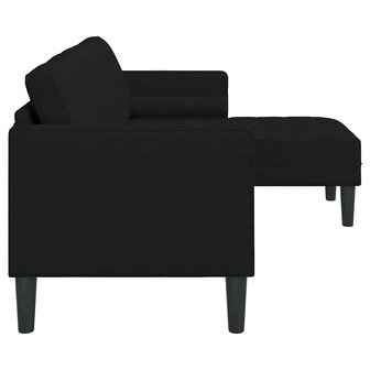 Bankstel Zwart 173 x 131 x 67 cm Stof 6