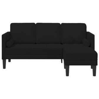 Bankstel Zwart 173 x 131 x 67 cm Fluweel 4