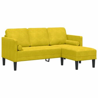 Bankstel Geel 173 x 131 x 67 cm Fluweel 2