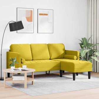 Bankstel Geel 173 x 131 x 67 cm Fluweel 3