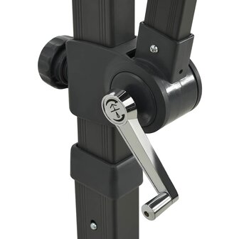 Zweefparasol met paal en LED-verlichting 250 cm zwart 9